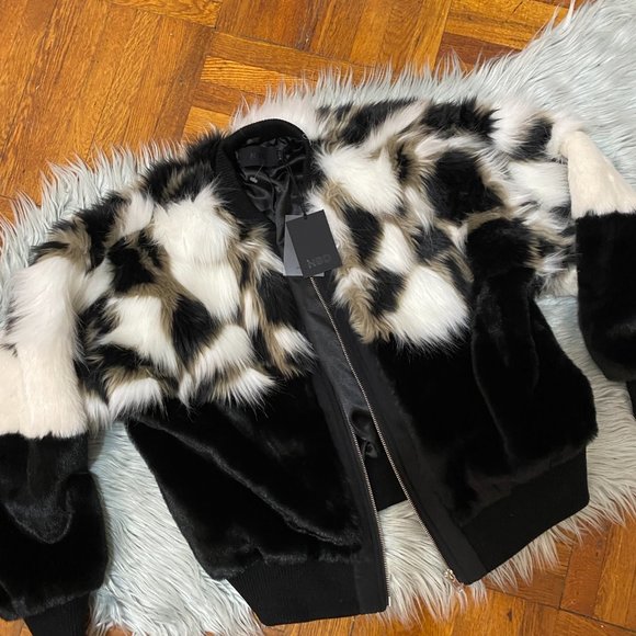 NBD Black and White Bomber Jacket - Picture 5 of 10